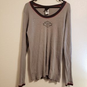 Harley-Davidson | Rinestone Long-Sleeved Shirt Size 1X